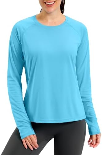 Women's UPF 50+ hiking sun shirt, blue