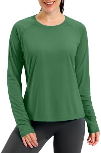 Women's UPF 50+ hiking sun shirt, green
