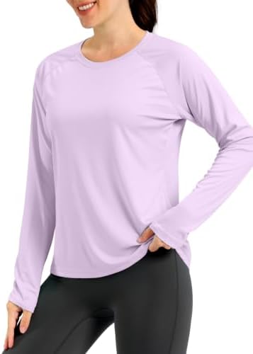 Women's UPF 50+ hiking sun shirt, light purple