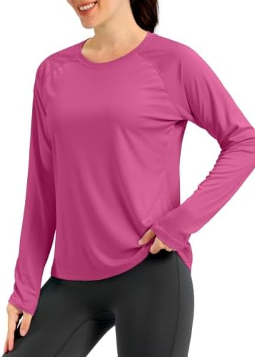 Women's UPF 50+ hiking sun shirt, light rose