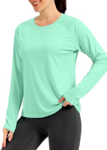 Women's UPF 50+ hiking sun shirt, mint green