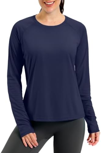 Women's UPF 50+ hiking sun shirt, navy