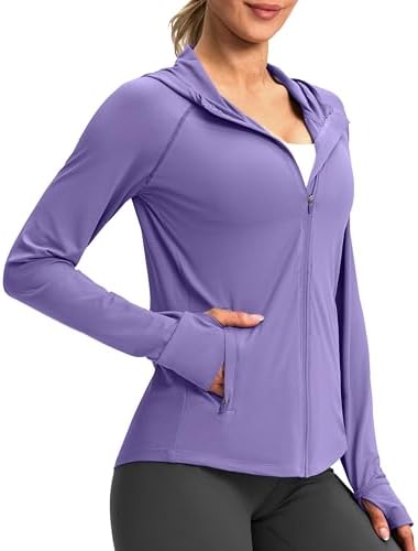 Women's UPF 50+ hooded sun jacket, purple