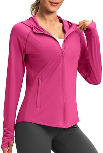 Women's UPF 50+ hooded sun jacket, rose