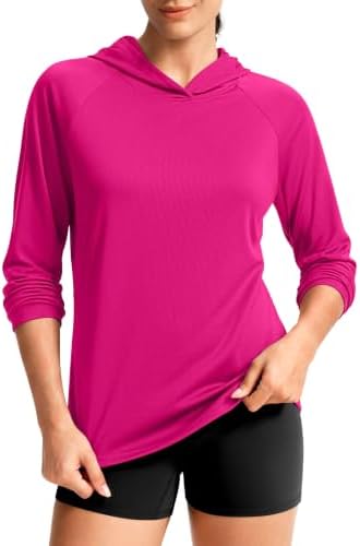 Women's UPF 50+ lightweight hoodie, rose