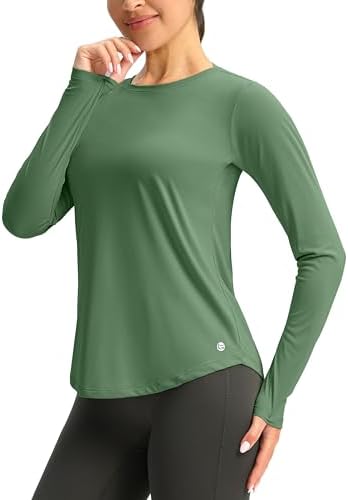 Women's UPF 50+ long sleeve rash guard, olive