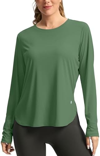 Women's UPF 50+ long sleeve sun shirt, army green