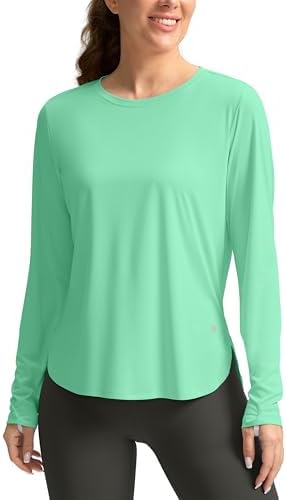Women's UPF 50+ long sleeve sun shirt, green