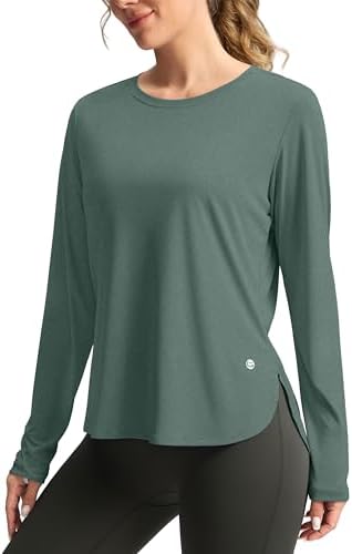 Women's UPF 50+ long sleeve sun shirt, malachite green