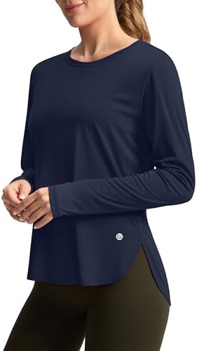 Women's UPF 50+ long sleeve sun shirt, navy