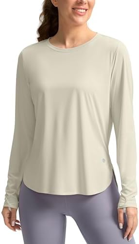 Women's UPF 50+ long sleeve sun shirt, oatmeal