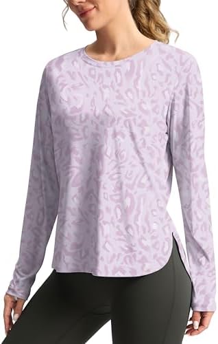 Women's UPF 50+ long sleeve sun shirt, purple swamplands