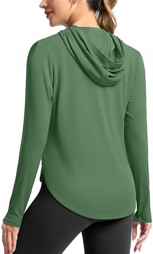 Women's UPF 50+ sun hoodie, army green
