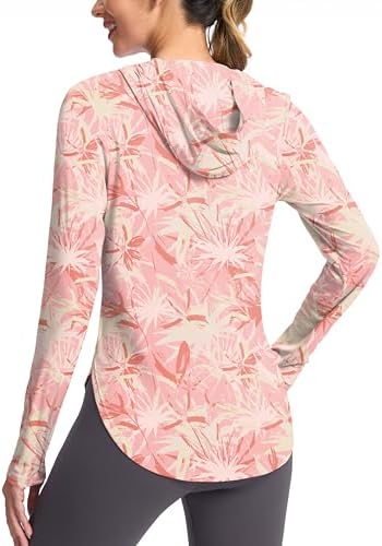 Women's UPF 50+ sun hoodie, blush petal