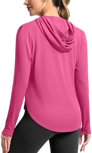 Women's UPF 50+ sun hoodie, granita pink