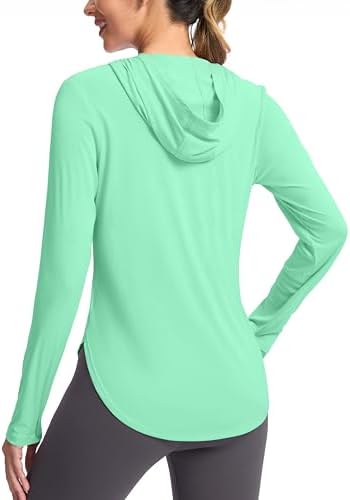 Women's UPF 50+ sun hoodie, green