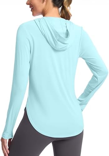 Women's UPF 50+ sun hoodie, light green
