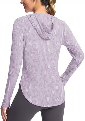 Women's UPF 50+ sun hoodie, purple swamplands