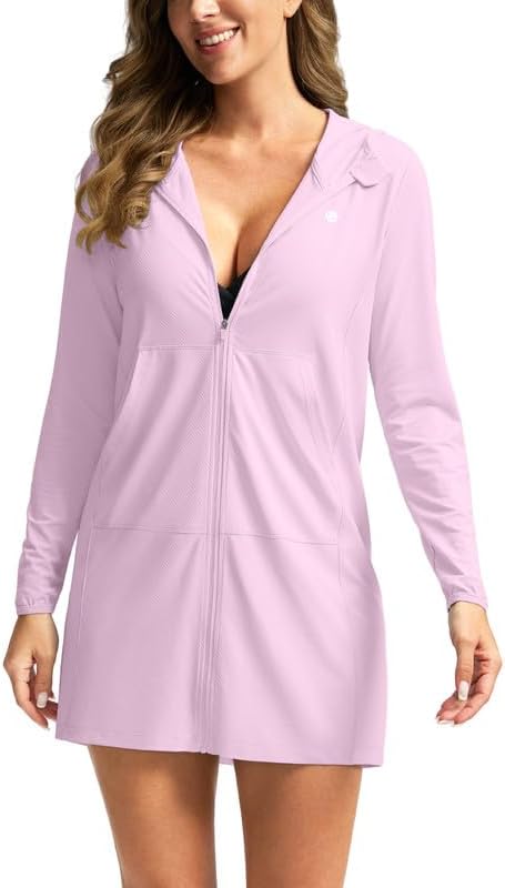 Women's UPF 50+ swim cover-up, pink