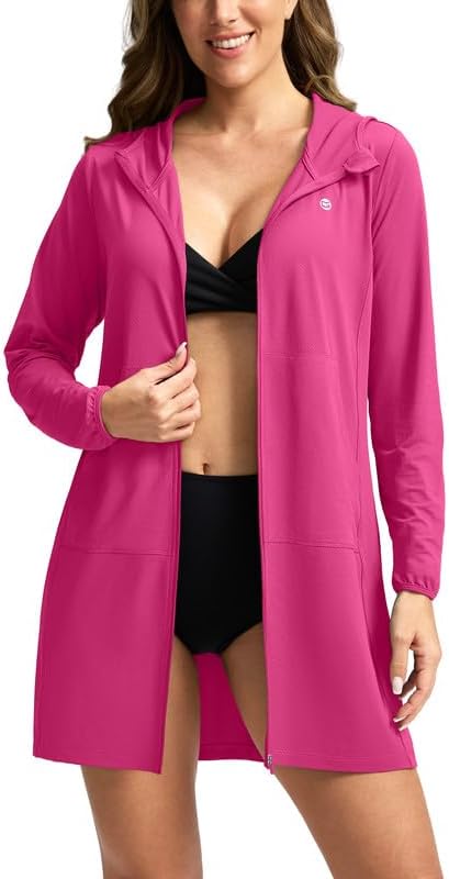 Women's UPF 50+ swim cover-up, rose