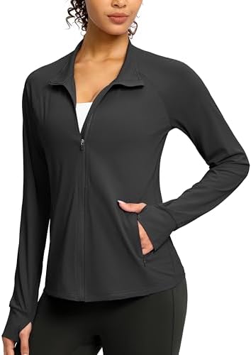Women's UPF 50+ zip-up jacket, black