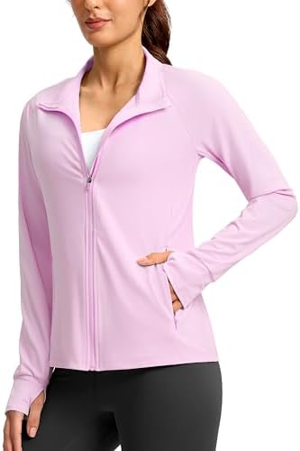 Women's UPF 50+ zip-up jacket, pink