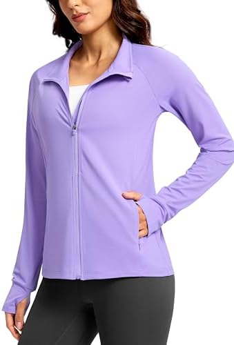 Women's UPF 50+ zip-up jacket, purple