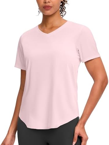 Women's V-neck sun shirt, peach