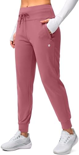 Women's water-resistant fleece-lined joggers, briar rose