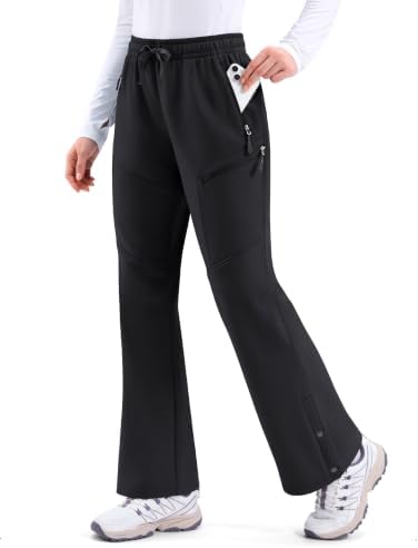 Women's waterproof snow pants, black