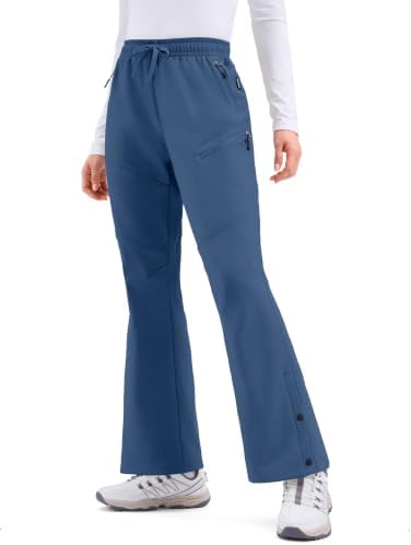 Women's waterproof snow pants, blue