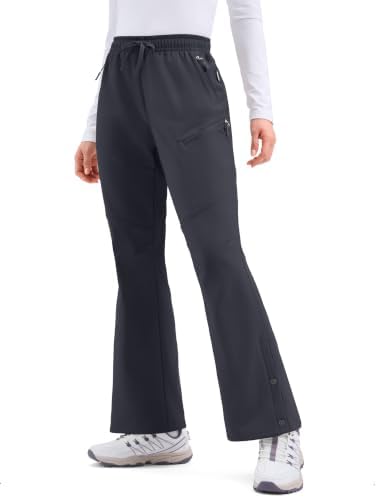 Women's waterproof snow pants, dark grey