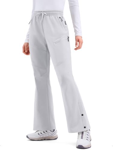 Women's waterproof snow pants, pale