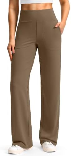 Women's wide-leg yoga pants, brown