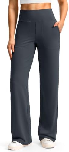 Women's wide-leg yoga pants, charcoal
