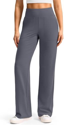 Women's wide-leg yoga pants, dark grey
