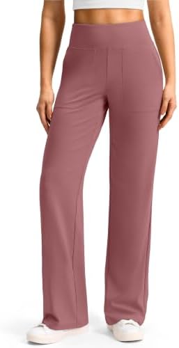 Women's wide-leg yoga pants, dark pink