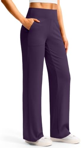 Women's wide-leg yoga pants, deep purple