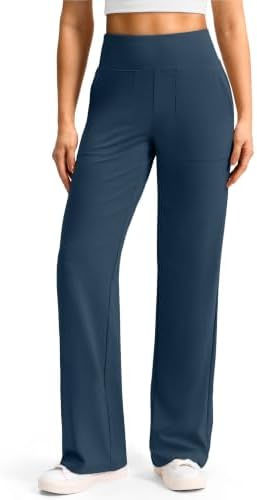 Women's wide-leg yoga pants, indigo