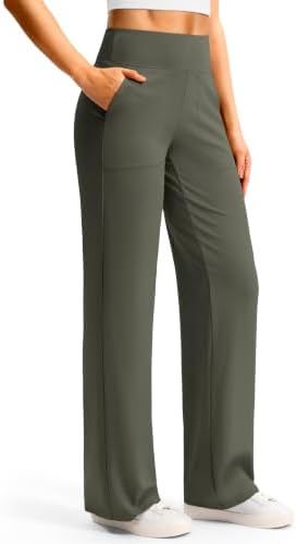 Women's wide-leg yoga pants, sage green