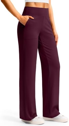 Women's wide-leg yoga pants, wine