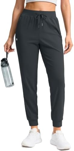 Women's workout joggers, zip pockets, grey