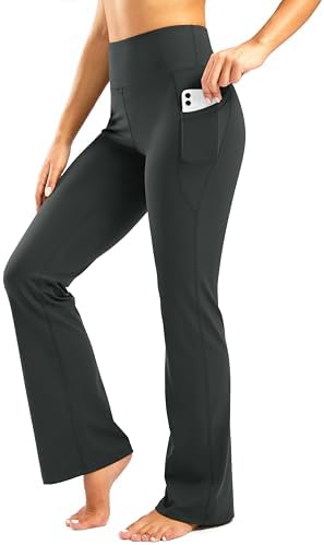 Women's yoga pants, four inseams, dark grey
