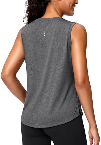 Women's yoga tank top, charcoal