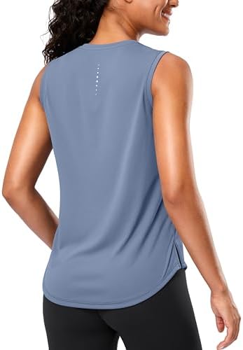 Women's yoga tank top, dusty blue