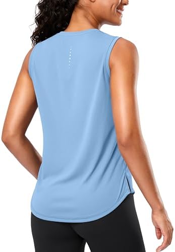Women's yoga tank top, haze blue