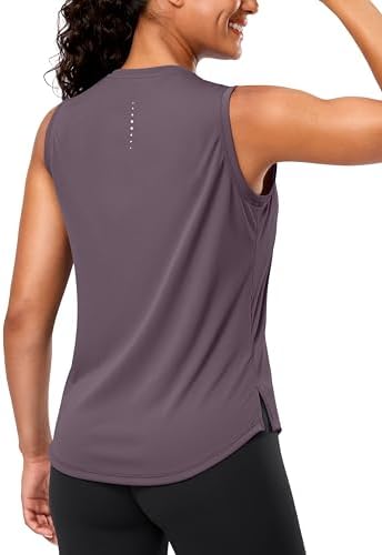 Women's yoga tank top, purple grey