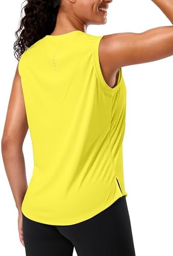 Women's yoga tank top, yellow