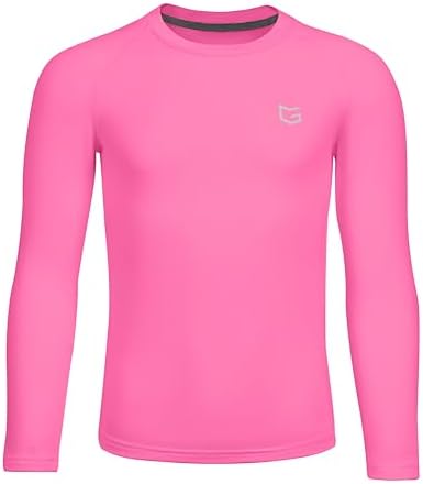 Youth boys' thermal compression top, hot pink