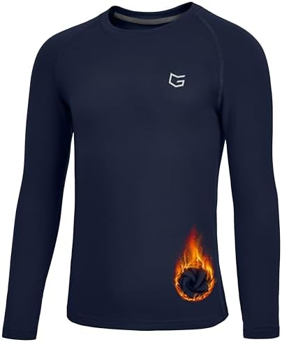 Youth boys' thermal compression top, navy